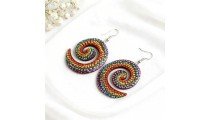 New Design Painting Wood Earrings by Balinese Artisans